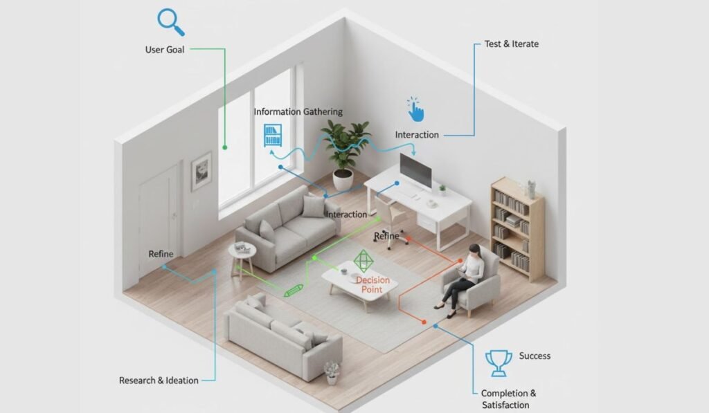 PushYourDesign.com UX in interior design infographic.