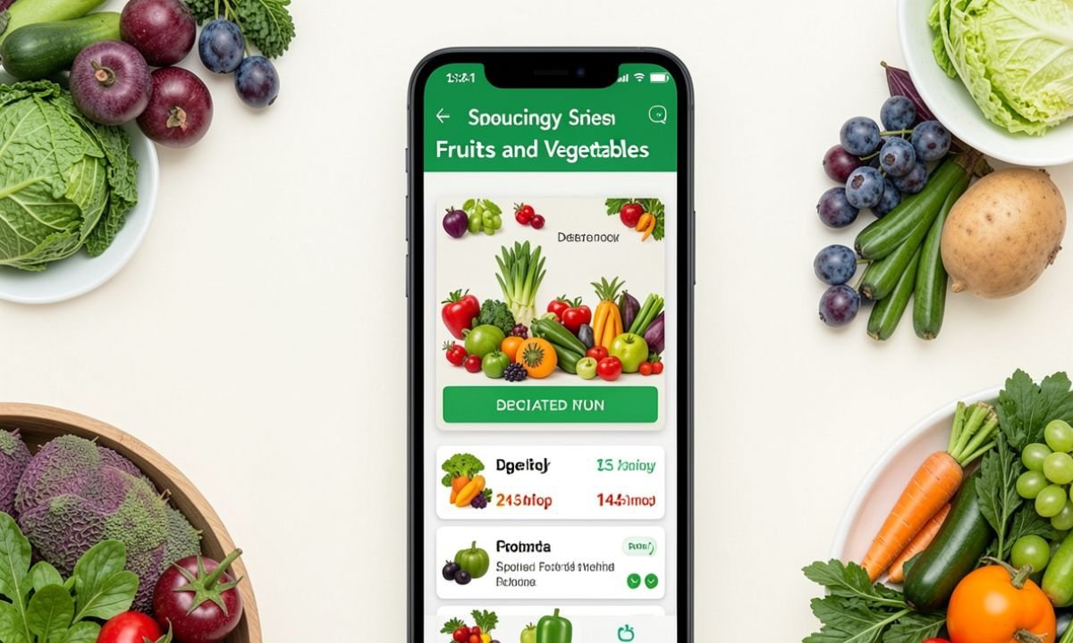 Fresh Fruits and Vegetables via a Dedicated App